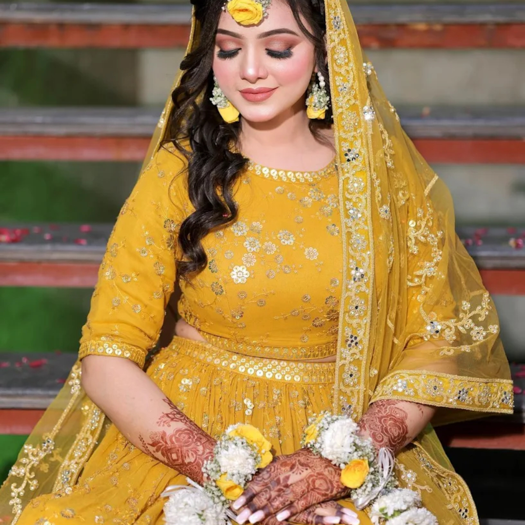 haldi mehndi makeup